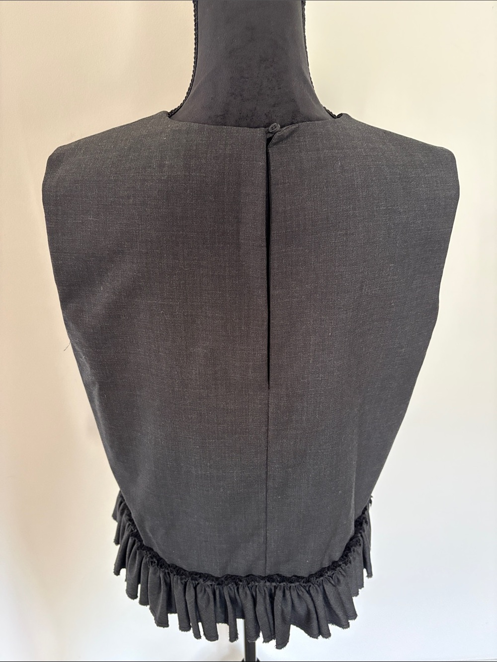 COS Black Sleeveless Ruffle-Hem Tank - Picture 3 of 5